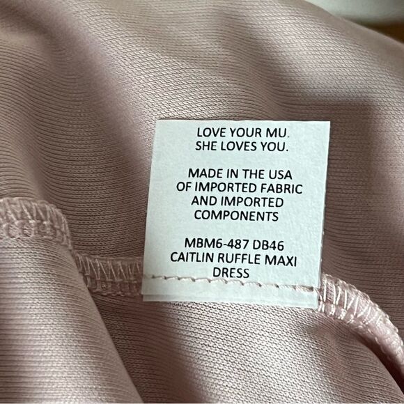 Show Me Your MuMu Caitlin Ruffle Maxi Dress in Dusty Blush - Picture 10 of 13